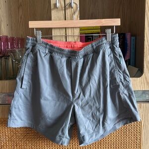 Birddogs “Boom” Athletic/Running/Training Shorts Gray with Coral Liner Size L